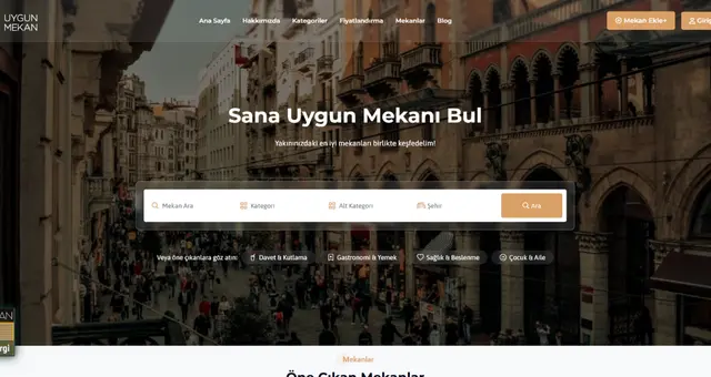 UygunMekan.com - İşletme Listeleme, Blog & Online E-Dergi Platformu